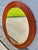 Mid Century Modern Oval Rattan Split Reed Wall Mirror | Attributed to Gabriella Crespi For Sale - Image 10 of 14