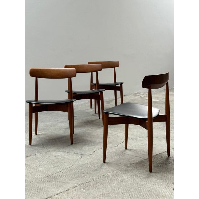 Black Teak and Black Leather Dining Chairs by H. W. Klein for Bramin, Denmark 1960s, Set of 4 For Sale - Image 8 of 16
