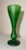 Tall Antique Sterling Silver Overlay Cameo Frosted Green Glass Flower Vase For Sale - Image 9 of 12