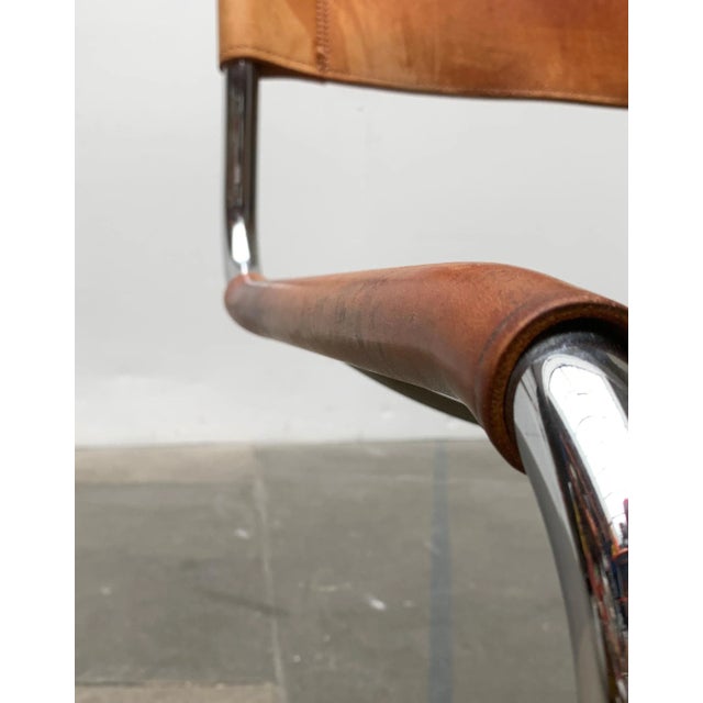 Vintage German S33 Cantilever Leather Chairs by Mart Stam for Thonet, Set of 8 For Sale - Image 9 of 18