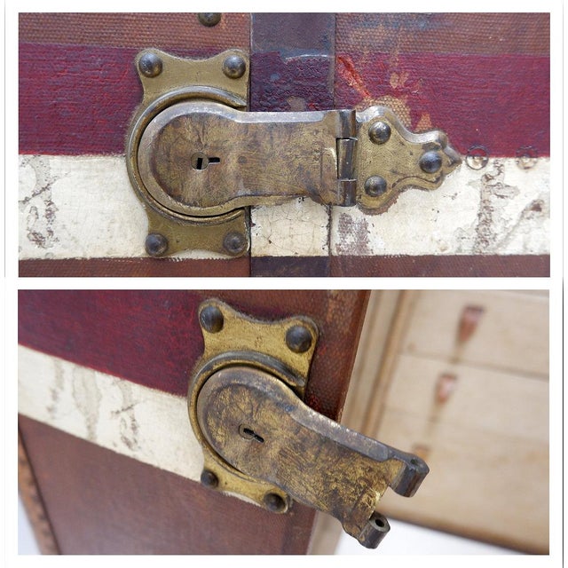 Antique Travel Trunk, 1930 For Sale - Image 15 of 16