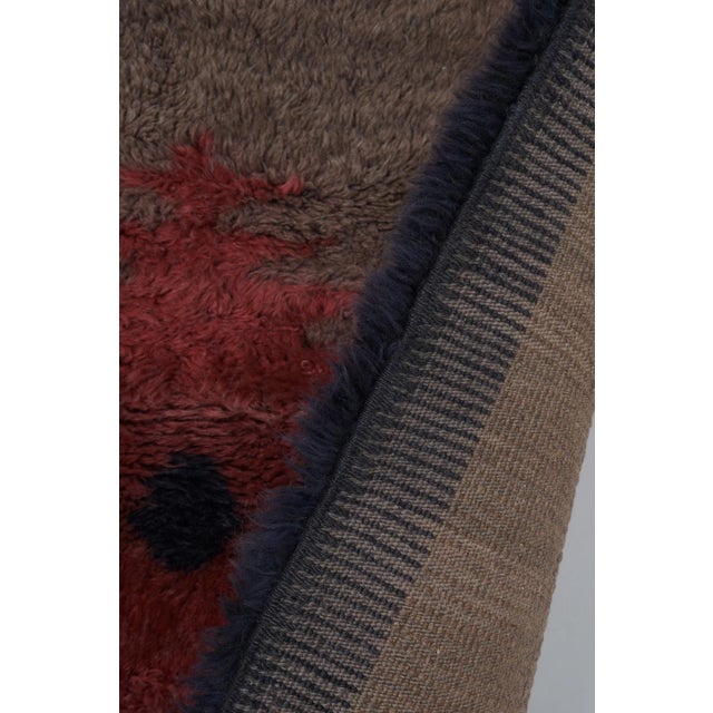 Taupe Turkish Macchiato Color Wool Tulu Rug 3'2" X 6'10" For Sale - Image 8 of 10