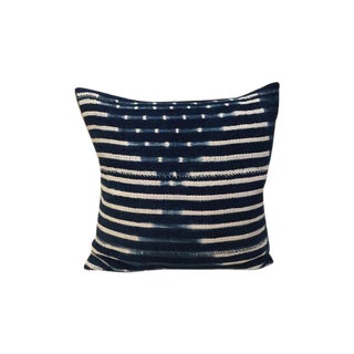 Vintage African Indigo Textile Pillow For Sale