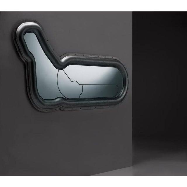 Monza Wall Mirror in Powder-Coated Aluminum by Altreforme For Sale - Image 4 of 7
