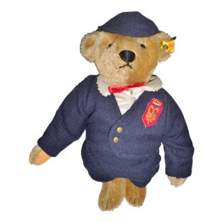 Vintage 1980s Steiff Victorian Boy Mohair 14" Teddy Bear Fully Jointed in Box For Sale