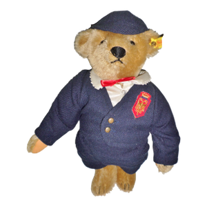 Vintage 1980s Steiff Victorian Boy Mohair 14" Teddy Bear Fully Jointed in Box
