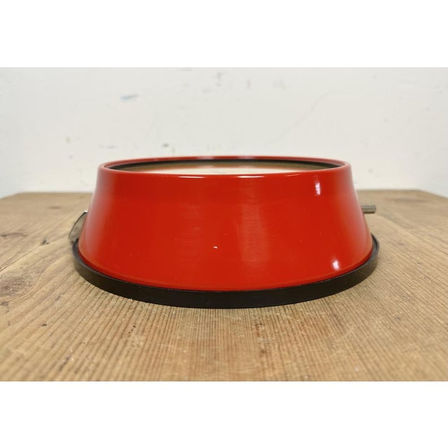 Vintage Red Seiko Navy Wall Clock, 1970s For Sale - Image 10 of 18