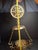 An authentic late 19th-century silver-plated brass/bronze Judaic hanging memorial lamp frame (Ner Tamid / Eternal Light)....