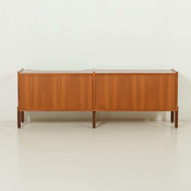Brown Mid-Century Italian Sideboard with Vinyl Records Compartment, 1970s For Sale - Image 8 of 13