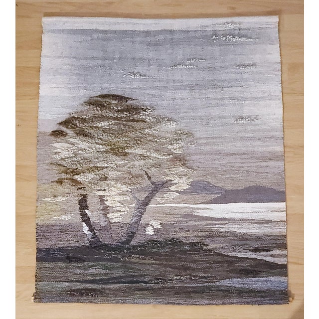 Handwoven Tapestry by Annedore Iwersen, Germany, 1982, in Flawless conditions. Designed 1980 to 1989 This piece has an...