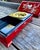 Vintage Japanese Red Lacquer Smoking Box With Mother-of-Pearl Birds and Brass Ash Receiver For Sale - Image 11 of 16