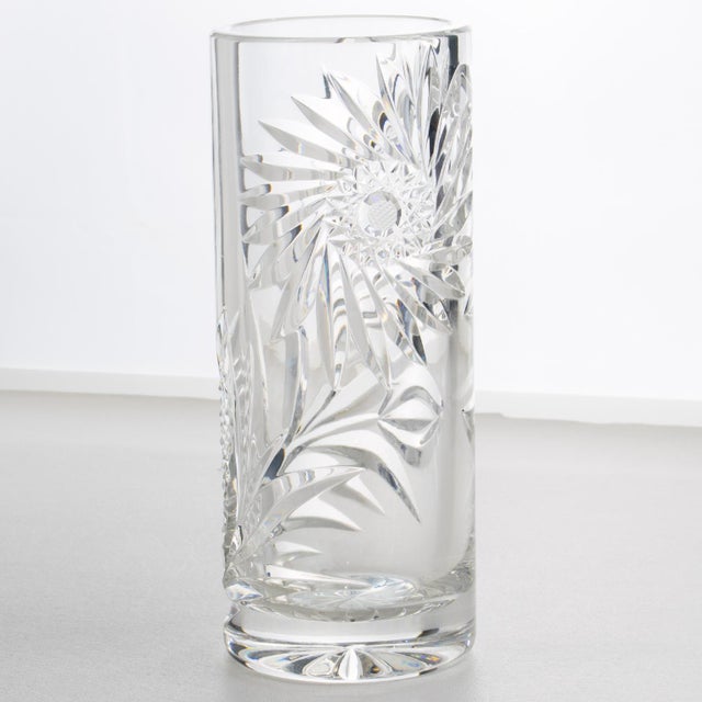 Mid-Century Modern Saint Louis France Etched Crystal Tumbler Vase For Sale - Image 3 of 11