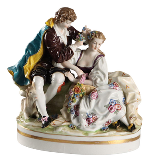Porcelain Sculpture Group from E & A Muller Thuringia