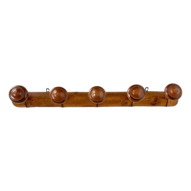 Wooden Coat Rack, France, 1940s For Sale