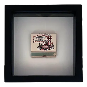 Mid 20th Century Mid Century Riverboat Room Sidewheeler Bar Framed Vintage Matchbook
