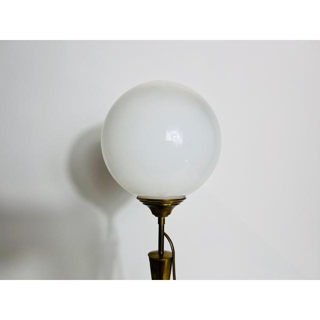 Brass and Glass Table Lamp, 1960s, Italy For Sale - Image 11 of 12