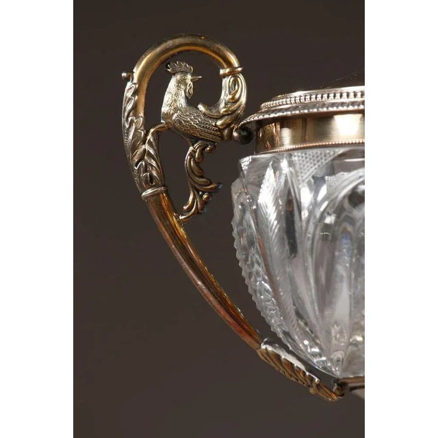 19th Century Cut Crystal and Silver Candy Dish by Dupré For Sale - Image 5 of 11