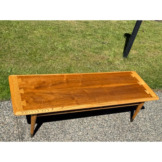 Mid-Century Modern Mid Century Modern Lane Furniture "Acclaim" Walnut and Ash Coffee Table For Sale - Image 3 of 7