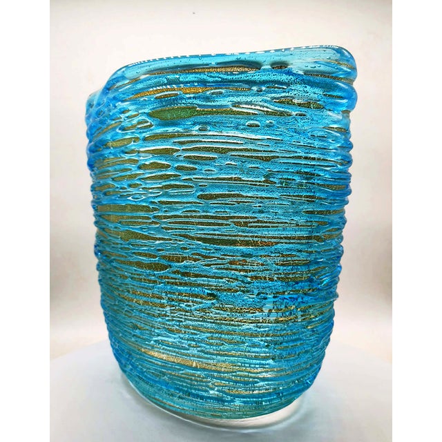 Mid-Century Vase in Hand-Worked Murano Glass by Sergio Costantini, Italy, 1970s For Sale - Image 10 of 13