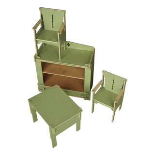Art Deco Hague School Dutch Childrens Toy Furniture, 1930s, Set of 4 For Sale