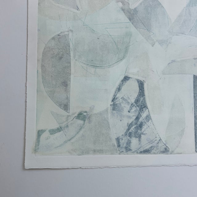 Abstract Original Unframed Abstract Ethereal Monotype “Sail Away” by Merrill Bullis For Sale - Image 3 of 5