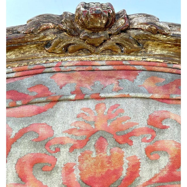 Polychromed and Gilded Louis XV Style Armchairs - A Pair For Sale - Image 9 of 11