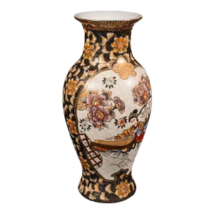 1960s Small Vintage Ceramic Chinese Satsuma Vase