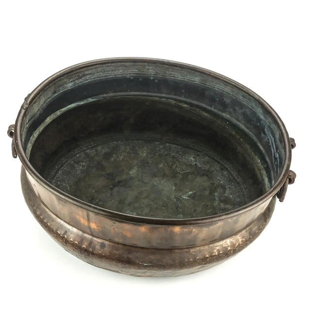 Massive Antique Brass Planter Pot Storage For Sale - Image 4 of 12