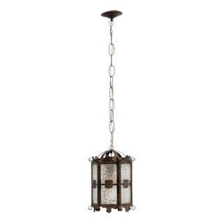 Vintage Metal Pendant Lamp, 1950 For Sale