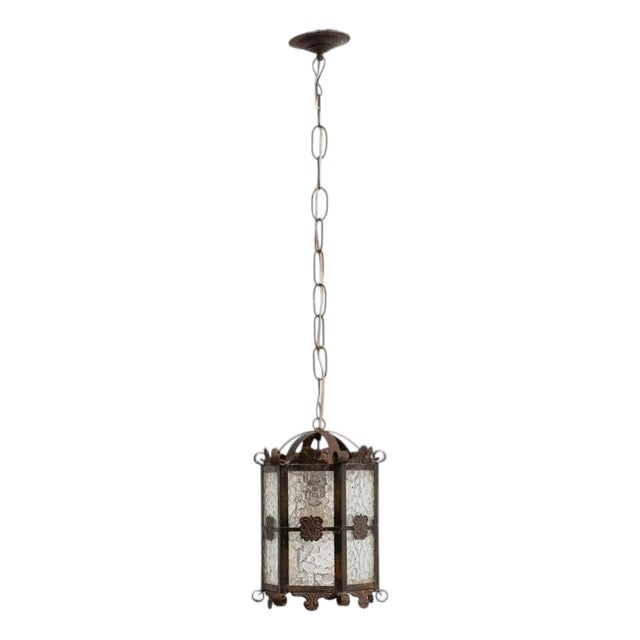 Vintage Metal Pendant Lamp, 1950 For Sale