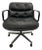 Knoll Pollock Executive Chair in Original Black Suede Leather, Matte Black Frame For Sale