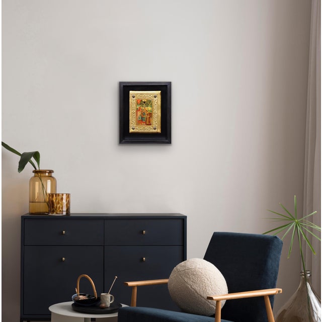 Icilio Federico Joni, Painted Gesso, Gilt and Wood Tavolette Book Cover Binding, 1890s, Oil & Cedar & Gesso For Sale - Image 11 of 18