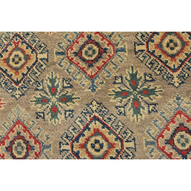 Gray Kazak Rug 3’11” X 6′ Gray Wool Tribal Hand-Knotted Oriental Carpet For Sale - Image 8 of 12