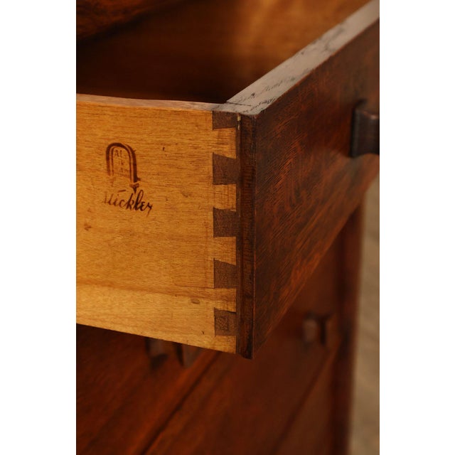 Early 20th Century Antique Gustav Stickley Oak Chest of Drawers #626 For Sale - Image 5 of 18