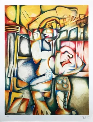 Adolescence the Inevitable Maze, Alexandra Nechita Lithograph on Paper