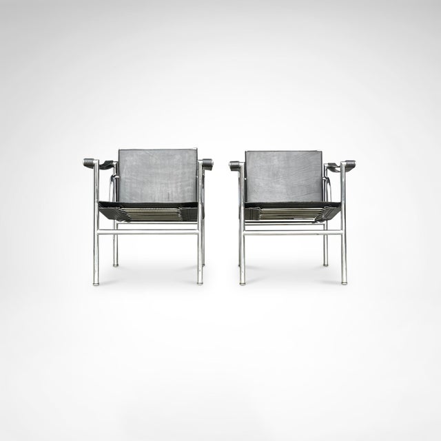 Vintage LC1 Armchair by Le Corbusier for Cassina 1970s, Set of 2 For Sale - Image 9 of 13