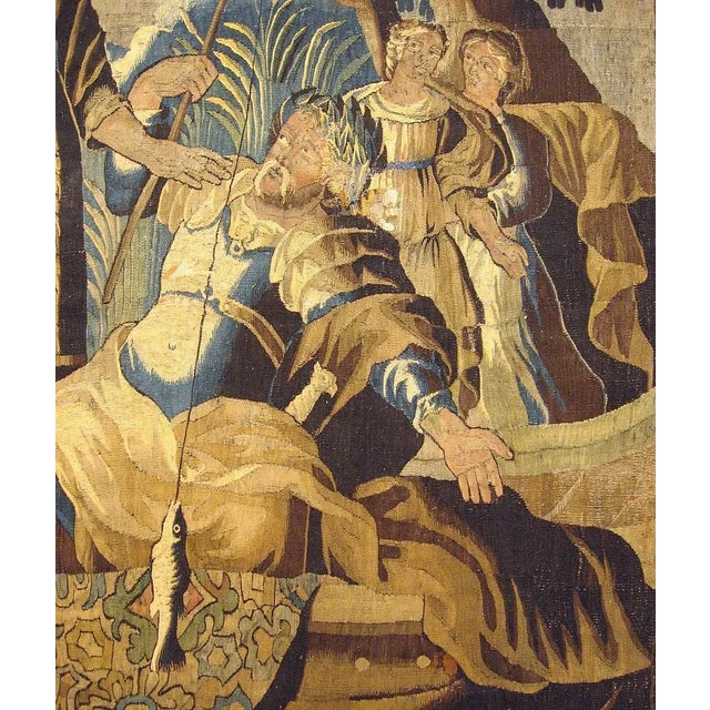 17th Century Franco-Flemish Mythological Tapestry, with Diana and Fishermen For Sale - Image 4 of 5