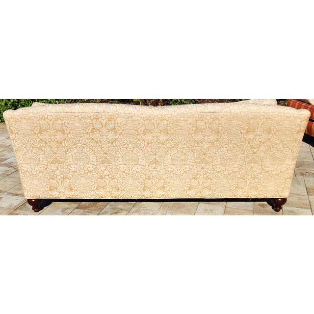 Ralph Lauren Ralph Lauren English Sofa Damask Brocade Fabric For Sale - Image 4 of 9