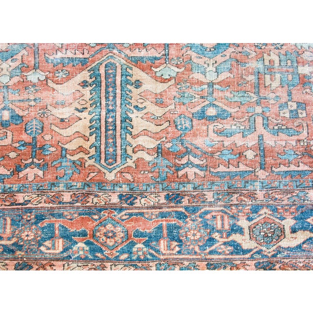 Early 20th Century Persian Heriz Rug For Sale - Image 9 of 15