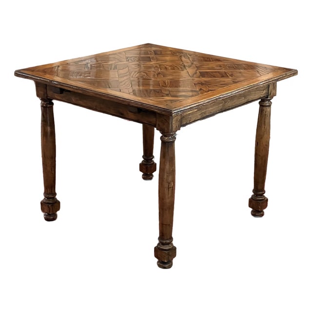 1980’s Guy Chaddock English Card Dining Table W/ 2 Leaves For Sale