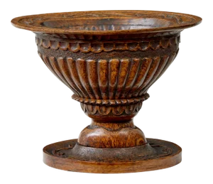Antique Carved Oak Liege Bowl