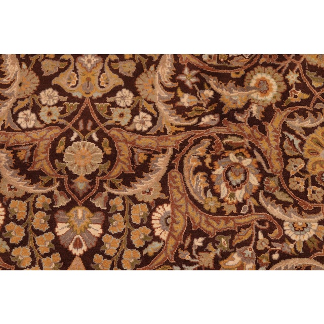 Boho Chic 1990's Pak-Persian Brown/Beige Wool Rug - 6'2'' X 9'3'' For Sale In New York - Image 6 of 9