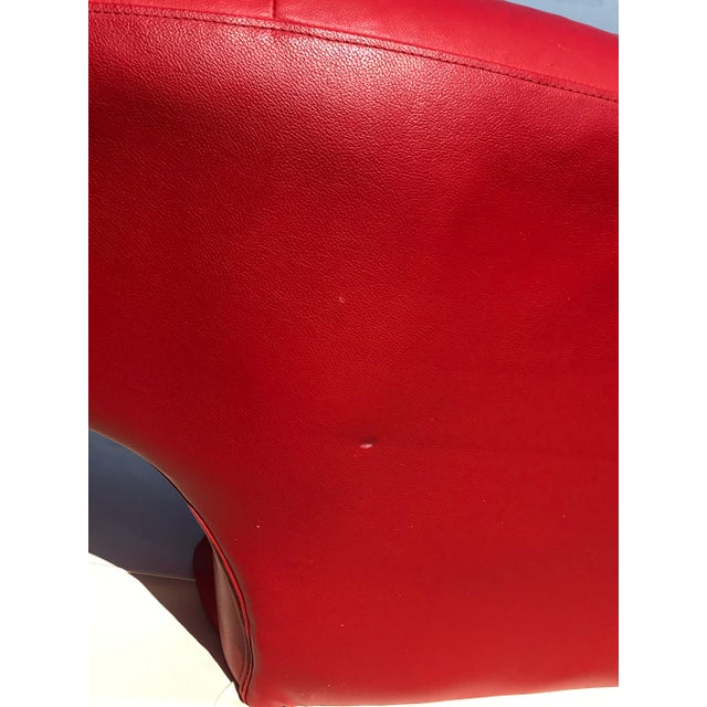 Antique White 1970s Frédéric Amat Leather Loveseat for Poltromec Italia For Sale - Image 8 of 11