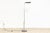 This vintage mid century modern Italian Bruno Gecchelin "Mezzaluna" floor lamp is circa 1970. The sleek space age...