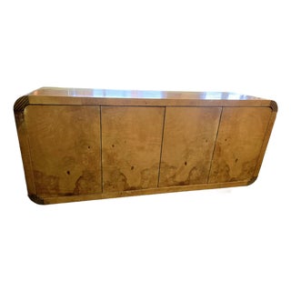 Henredon "Scene Two" Collection Burlewood Credenza For Sale