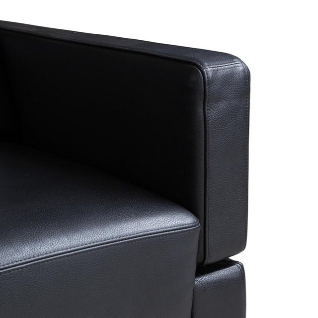 Animal Skin Brühl Alba Leather Corner Sofa, Black, Manual Function Sofa Couch For Sale - Image 7 of 17