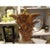 Pair of Vintage Italian Gilt Terra Cotta Pineapple Lamps For Sale - Image 4 of 9