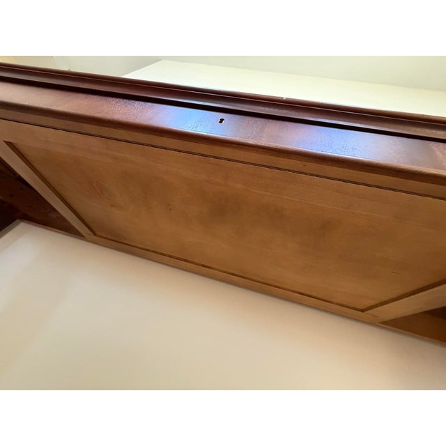 Late 20th Century Polo Ralph Lauren Mahogany Regency Console Table 72in Carved Scroll Legs For Sale - Image 14 of 15