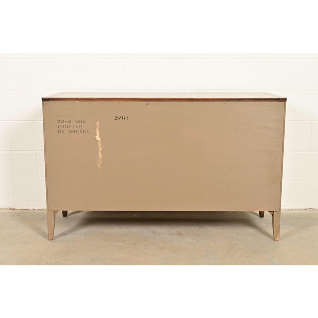 John Van Koert for Drexel Profile Mid-Century Modern Sculpted Walnut Dresser or Credenza, 1961 For Sale - Image 15 of 17