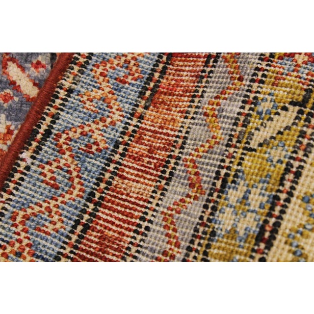 Textile 1990s Shabby Chic Vintage Tribal Khurgeen Steffen Rust Wool Rug - 1′11″ × 2′11″ For Sale - Image 7 of 9